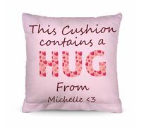 Cuscino Personalizzato Con Cuori Rosa Per La Festa Della Mamma - Due Misure