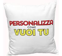 Cuscino Personalizzato con Foto [PERSONALIZZA COME VUOI TU] Cuscino con Foto e Testo Fronte e Retro - Personalizzata Idea Regalo, Festa del Papà, Festa della Mamma, Regalo Compleanno - 40 x 40 cm