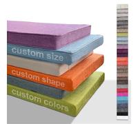 Cuscino personalizzato per panca a bovindo, in schiuma ad alta resilienza, per interni ed esterni, lavabile e rimovibile, per giardino, patio, divano e divano, comfort per tutte le stagioni