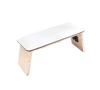 Cuscino poggiabraccia per manicure, 3 Folding PU Leather Nail Hand Rest Pillow Cushion Holder Stand Multicolor(White)