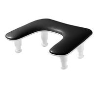 Cuscino poggiabraccia per manicure, U Shaped PU Leather Nail Arm Rest Angled Ergonomic Wrist Support Multicolor(Black)