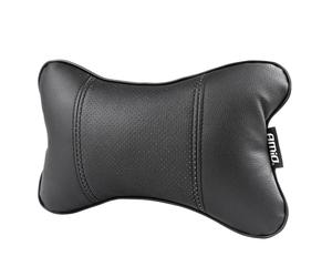 Cuscino poggiatesta auto AMIO ecopelle 17x24 nero crema