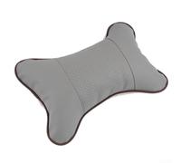 Cuscino poggiatesta e collo per seggiolino auto a forma di osso con cinghia elastica integrata per un montaggio stabile sui sedili dell'auto (grigio)