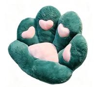 Cuscino Portatile a Forma di Zampa di Orsetto, Morbido e Soffice, Ideale per Sedia, Scrivania, Camera da Letto, Dormitorio e per L'Uso Quotidiano da Studente(Green A)