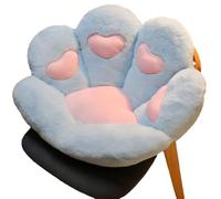 Cuscino Portatile a Forma di Zampa di Orsetto, Morbido e Soffice, Ideale per Sedia, Scrivania, Camera da Letto, Dormitorio e per L'Uso Quotidiano da Studente(Blue B)