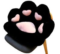 Cuscino Portatile a Forma di Zampa di Orsetto, Morbido e Soffice, Ideale per Sedia, Scrivania, Camera da Letto, Dormitorio e per L'Uso Quotidiano da Studente(Black)