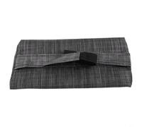 Cuscino portatile per sedia reclinabile da giardino, con cinghia elastica, per patio, lounge, relax estivo, supporto morbido (nero e grigio)