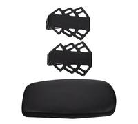 Cuscino Posteriore Bici Pedalini, Set 36,5x17,5x6cm | PU, Schiuma e Metallo, per Uscite Lunghe, Nero, Supporto per Piedi e Passeggero