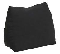 Cuscino posteriore nero velluto a coste, 45 x 20 x 35 cm, con fodera | Pratica cerniera, imbottitura in poliestere resiliente, interno ed esterno, facile manutenzione