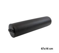 Cuscino Posturale Cilindrico per Massaggiatori e Fisioterapisti - Rivestimento in PU Nero