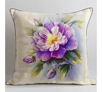 Cuscino Punto Croce Kit da Ricamare Prestampato 40x40cm - Set Fai da Te con Ago e Filo da Ricamo - Fiore