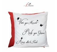 Cuscino Quadrato 40cm x 40cm da arredo Vivi ogni momento idea regalo per la casa