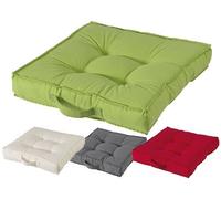 Cuscino quadrato in cotone imbottito 50x50 cm con maniglia Living