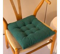 Cuscino quadrato in velluto a costine, con lacci antiscivolo, per bambini e adulti, comodi cuscini antiscivolo (grigio-verde, 50 cm)