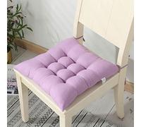 Cuscino quadrato per sedia, comodo cuscino da cucina, sala da pranzo, con lacci antiscivolo, per casa, ufficio, soggiorno, giardino, 2 pezzi, 40 x 40 x 6 cm, viola chiaro