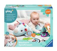 Cuscino Ravensburger 4866 Play+ Rhino Play (per la posizione prona), set da 4 pezzi, giocattolo Tummy Time, peluche allena la posizione prona, per bambini a partire da 0 mesi