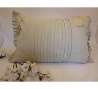 CUSCINO RETTANGOLARE ARREDO CASA DIVANO COTONE GRIGIO ROSA AVORIO cm65X40 fodera