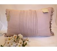 CUSCINO RETTANGOLARE ARREDO CASA DIVANO COTONE GRIGIO ROSA AVORIO cm65X40 fodera