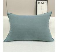 Cuscino rettangolare di lusso leggero di fascia alta, cuscino in peluche, cuscino grande per divano con cerniera invisibile, cuscino per la casa morbido (dimensioni: 50 x 70 cm, colore: blu)