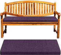 Cuscino rettangolare per panca da esterno, comodo, per giardino, balcone e terrazza, colore viola scuro, 120 x 40 x 5 cm, perfetto per panche e chaise longue