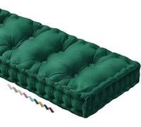 Cuscino Rettangolare Spesso 10 cm per Panca da Interno/Esterno 2/3 Posti per Finestre A Bovindo Giardino Patio Sedie Lunghe Altalene E Mobili da Veranda (Verde Scuro 30X180 cm)