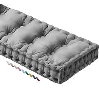 Cuscino Rettangolare Spesso 10 cm per Panca da Interno/Esterno 2/3 Posti per Finestre A Bovindo Giardino Patio Sedie Lunghe Altalene E Mobili da Veranda (Grigio 40X60 cm)