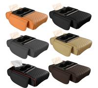 Cuscino rialzato per scatola bracciolo per auto con portabicchieri Scatola per fazzoletti Tasca portaoggetti laterale per cuscino per altezza della copertura del bracciolo interno auto