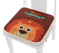 Cuscino Rialzo da Sedia per Bambini, Enhome Smontabile Regolabile Cuscino Alzasedia Comodo e Facile da Pulire Seggioloni Cuscino Seduta per Sedia da Giardino (Leone,40x40x5cm)