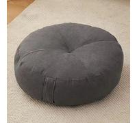 Cuscino rialzo extra spesso, 15 cm, 100% cotone, per poltrona, ufficio, auto, sedia a rotelle, rotondo, grigio scuro (60 x 60 x 15 cm), ideale per anziani e supporto post-operatorio