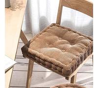 Cuscino rialzo per poltrona, Square Round Chair Cushion Seat Pad 40x40cm To 50x50cm 8-10cm Multicolor For Indoors Outdoors(Brown,A-40x40x8cm)