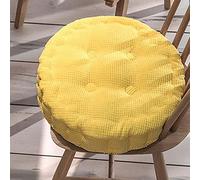 Cuscino rialzo per poltrona, Square Round Chair Cushion Seat Pad 40x40cm To 50x50cm 8-10cm Multicolor For Indoors Outdoors(Yellow,B-45x45x10cm)