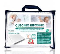 Cuscino Riposino Baby Memory Foam 30x40 cm - Traspirante, Antisoffoco, Sfoderabi