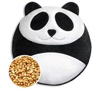 CUSCINO RISCALDABILE Leschi per la pancia, la schiena e la zona lombare/Per coliche dei neonati e il ciclo/Per microonde, con semi di grano/Cuscino termico per bambini/Bao il panda, bianco nero