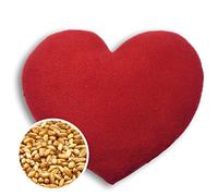 CUSCINO RISCALDABILE Leschi per la pancia, la schiena e la zona lombare/Per coliche dei neonati e il ciclo/Per microonde, con semi di grano/Cuscino termico per bambini/Cuore grande, rosso
