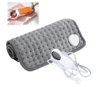 Cuscino riscaldante con spegnimento automatico, 30 x 60 cm, cuscino termico per asciutto e umidità, 9 livelli di temperatura, cuscino termico per schiena, collo, spalle, addome con display LCD,