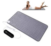 Cuscino riscaldante, cuscino riscaldante elettrico con 4 timer, 6 temperature regolabili, tappetino caldo per schiena, collo, spalle, addome, ginocchia, arti per casa, ufficio, 17 x 33 cm