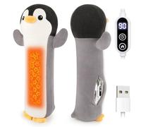 Cuscino riscaldante elettrico per alleviare il dolore, cuscino riscaldante elettrico in peluche morbido a forma di pinguino con USB, per collo mestruale, spalle, schiena, cuscino riscaldato per mal di
