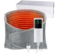 Cuscino riscaldante elettrico per alleviare il dolore, cuscino termico con 9 livelli di temperatura e 4 impostazioni di tempo, riscaldamento rapido per schiena lombare, addome, regalo per la festa