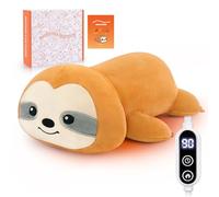 Cuscino riscaldante elettrico per crampi mestruali, in peluche con bradipo caldo e morbido, alimentato tramite USB, cuscino riscaldante mestruale, sollievo dal dolore al collo e alle spalle, regalo
