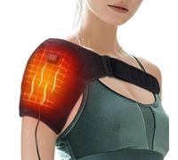 Cuscino Riscaldante Elettrico Per Spalla - Tutore Avvolgente Riscaldato Con Presa USB, Supporto Per Terapia Della Temperatura Regolabile | Massaggiatore Per Alleviare Il Dolore Per Il Recupero Da Lesi