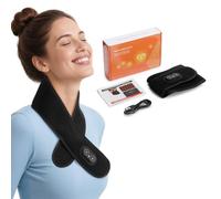 Cuscino Riscaldante per Collo con Massaggio, Massaggiatore con Calore, Fascia Cervicale Riscaldante con Terapia della Luce Rossa 660nm 850nm per Alleviare Dolori e Rigidità(Black)