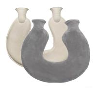 Cuscino riscaldante per collo e spalle con sacca d'acqua ispessita che offre una copertura estesa del calore e una confortevole terapia del calore (grigio basso)