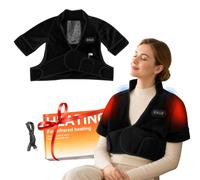 Cuscino riscaldante per collo, schiena e spalle, taglia regolabile, gilet riscaldato con riscaldamento rapido, cuscino termico elettrico regalo per mamma, papà (batteria non inclusa)