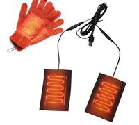 Cuscino riscaldante per guanti, cuscino riscaldante per guanti, riscaldato 5 V per l'inverno, riscaldato invernale 2 in 1, cuscino USB per donne e uomini, guanti, inverno freddo