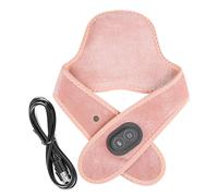 Cuscino riscaldante per il collo, cuscino riscaldante portatile senza fili 3 temperature, alimentazione USB e banda cervicale regolabile, adatto per la casa e l'ufficio (rosa)