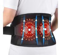 Cuscino riscaldante per la schiena, massaggiatore per la schiena senza fili contro i dolori mestruali, cuscino massaggiante riscaldato per la parte bassa della schiena, cintura lombare per uomini e