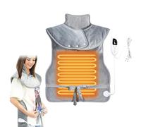 Cuscino riscaldante posteriore elettrico per spalla e nuca 60 x 100 cm, 6 livelli di calore, timer durata 30 - 120 minuti, plaid riscaldante, riscaldamento rapido, cintura, riscaldatore posteriore,