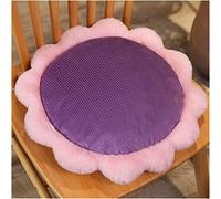 Cuscino riscaldante rotondo per sedile a forma di cartone animato, ricarica USB, isolamento antiscivolo e termico per casa e ufficio (colore: viola, dimensioni: 40 x 40 cm)