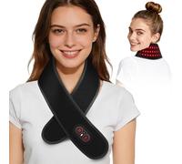 Cuscino riscaldante senza fili per il dolore cervicale, massaggiatore per il collo con luce rossa 660 nm 850 nm, cuscinetto riscaldante per il dolore elettrico, fascia riscaldante per il collo, per