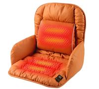 Cuscino Riscaldante, Termoforo Elettrico con Supporto Lombare, Cuscini Riscaldanti con 3 Livelli di Riscaldamento e Spegnimento Automatico Dopo 90 Minuti(Orange)